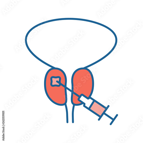 Prostate biopsy color icon