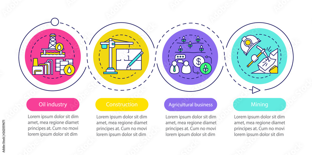 Industries vector infographic template