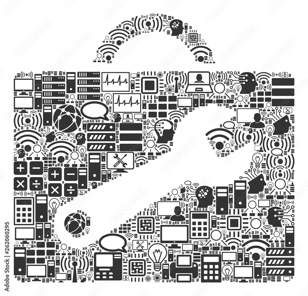 Tool Case composition icon organized for bigdata and computing illustrations. Vector tool case mosaics are organized from computer, calculator, connections, wi-fi, network, Tool Case composition icon organized for bigdata and computing illustrations. Vector tool case mosaics are organized from computer, calculator, connections, wi-fi, network,