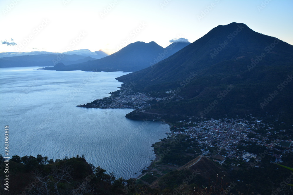 Vue Panoramique Nariz del Indio Lac Atitlán Guatemala 