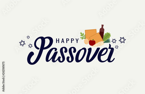 Happy Passover greeting. vector illustration. photo