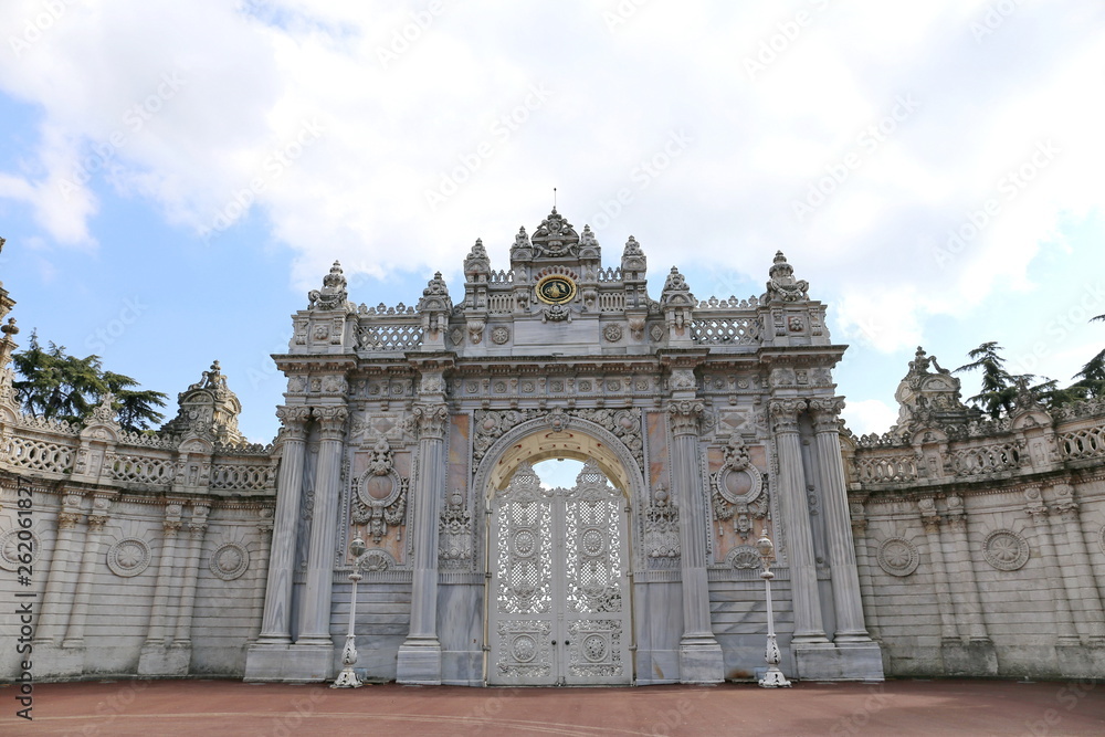 The main entrance of the Dolmabahche Palace near the Bosphorus in Istanbul, Turkeyzaaaaa