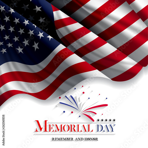 Memorial day vector design. Honoring all who served banner for the memorial day. Remember and Honor.