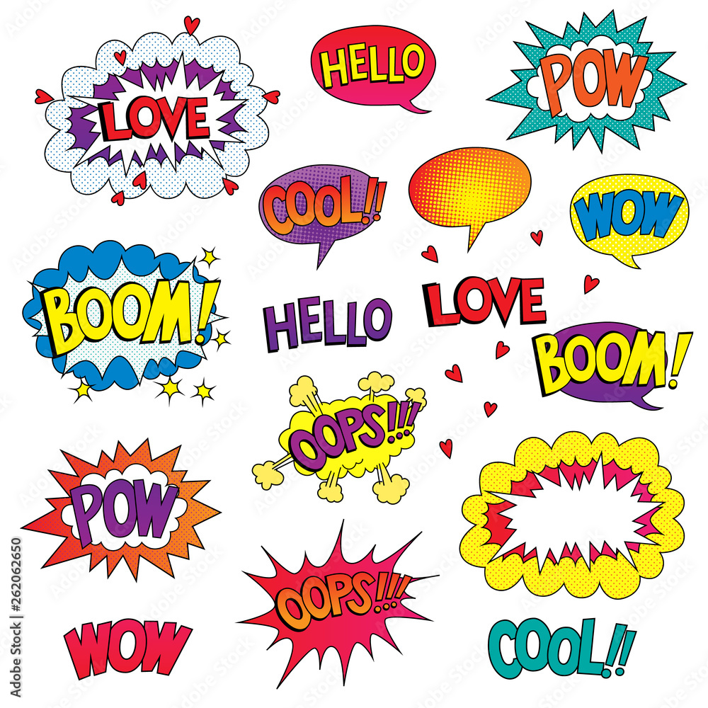 set of speech bubbles with different emotions set of speech bubbles with different emotions