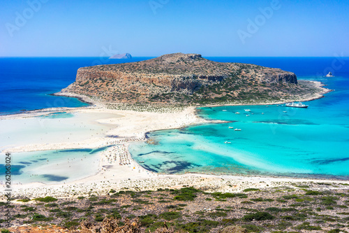 Balos lagoon on Crete island, Greece photo