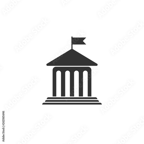 Municipal house icon in simple design. Vector illustration