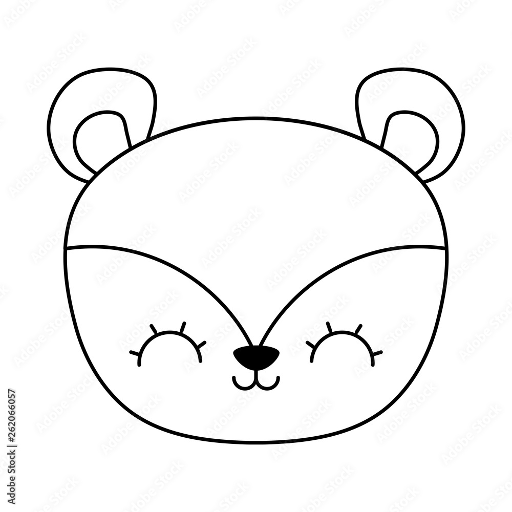 head of cute chipmunk animal icon head of cute chipmunk animal icon