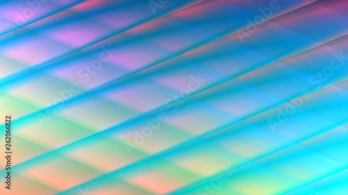 Abstract 16:9 size background with tiles shapes. Colorful layers fluid motion design.