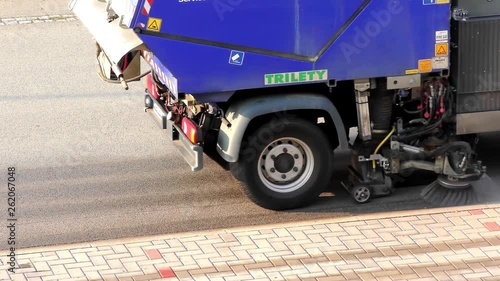 Spring Cleaning In the City  - Road Workers Clean the Street