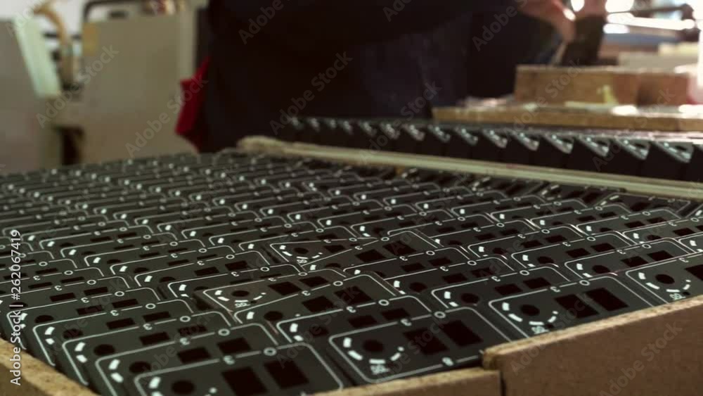 Close-up Of The Production Of Panels For Electrical Appliances Close-up Of The Production Of Panels For Electrical Appliances