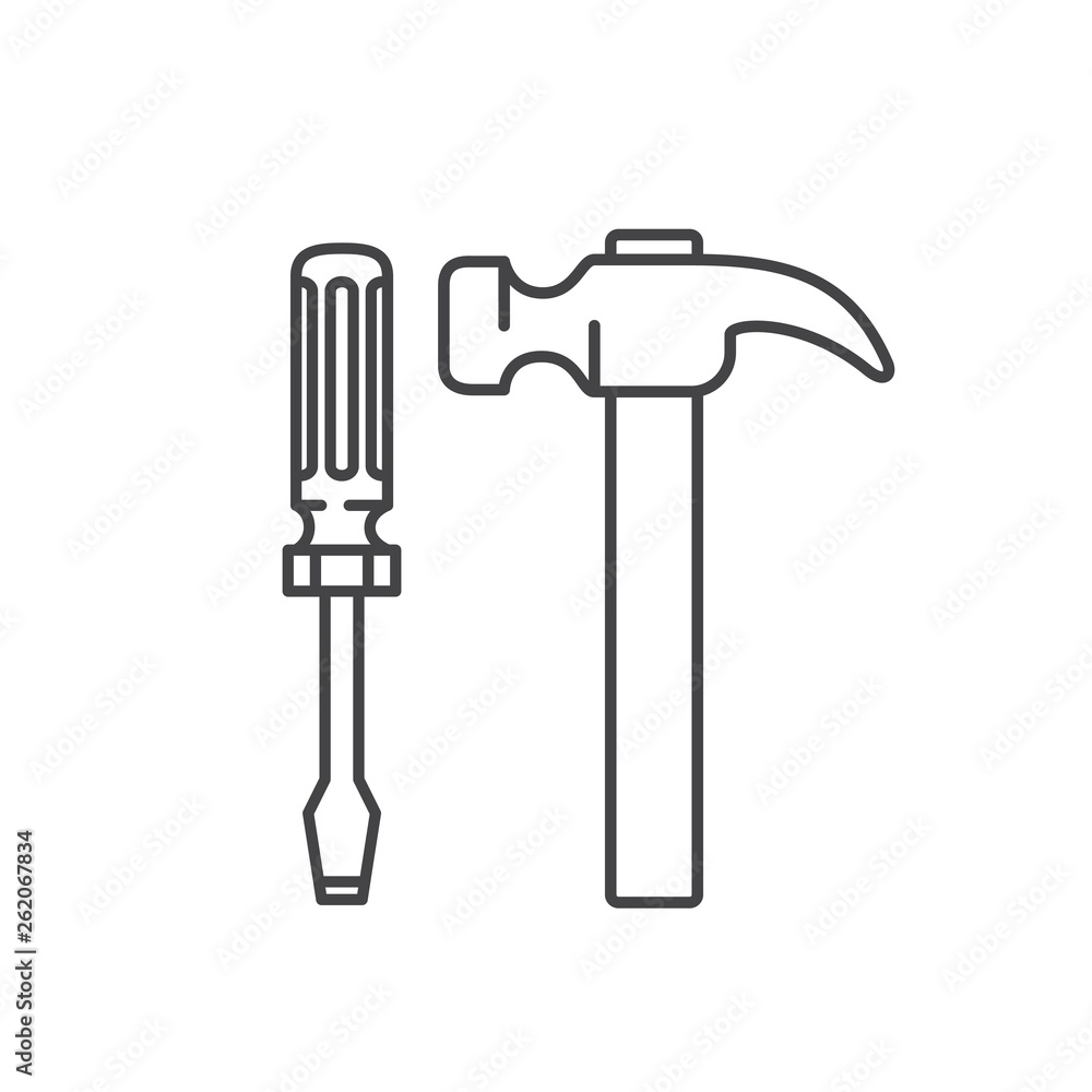 construction tools isolated icon construction tools isolated icon