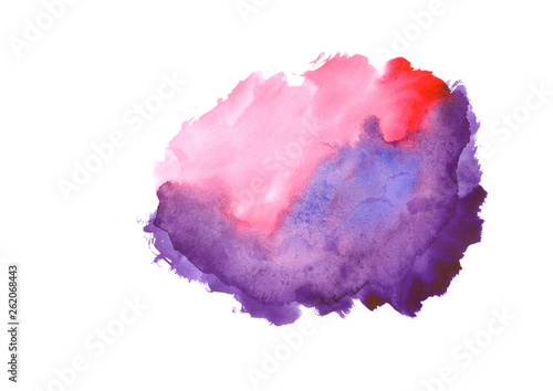 mixed watercolor tones on white background.Colorful design background