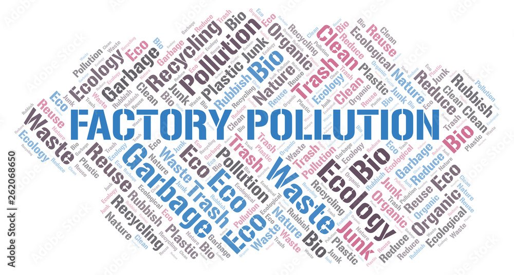 Factory Pollution word cloud.