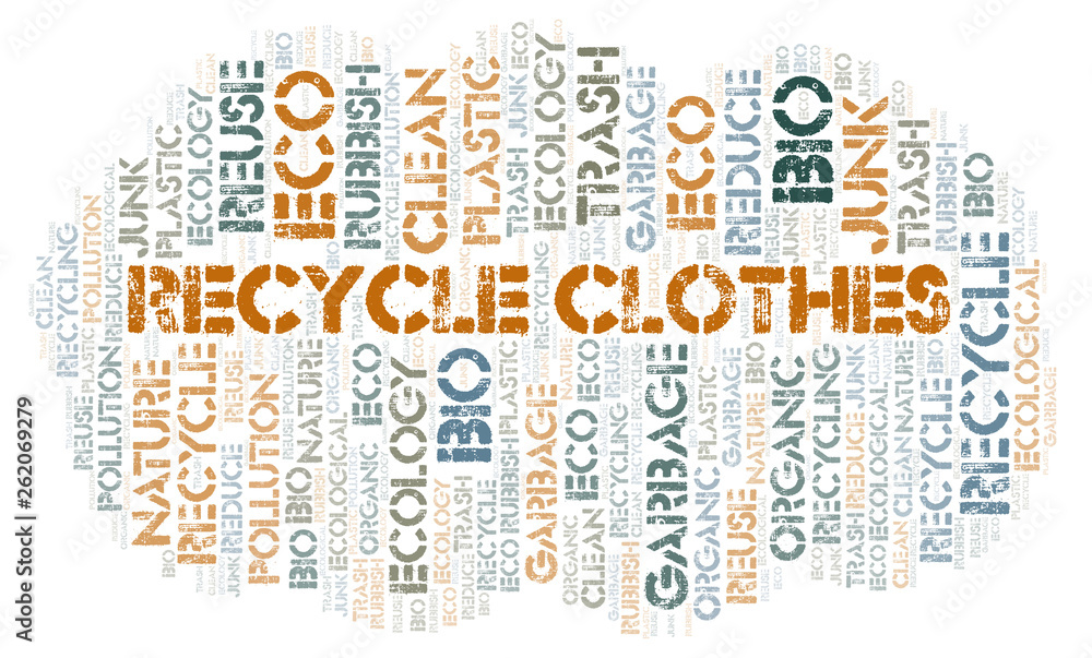 Obraz premium Recycle Clothes word cloud.