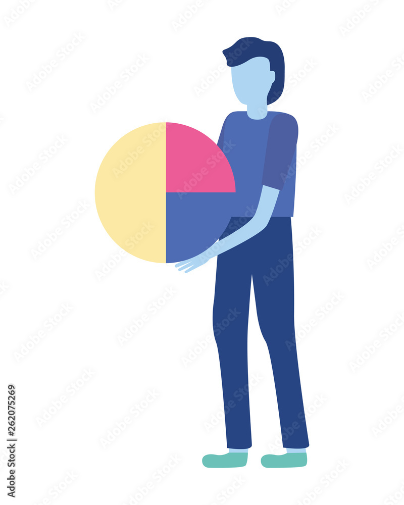 businessman holding diagram businessman holding diagram
