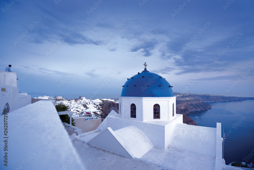 Greek orthodox church in Santorini Greece
