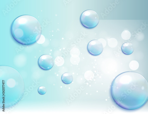 Abstract Blue underwater Background. Vector Illustration