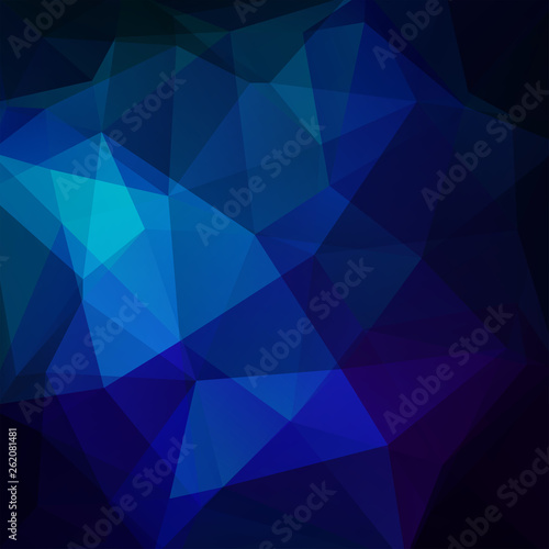 Abstract background consisting of dark blue triangles. Geometric design for business presentations or web template banner flyer. Vector illustration