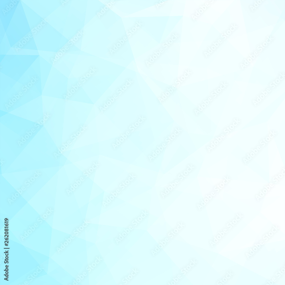 Fototapeta premium Wzór geometryczny, tło wektor wielokątów trójkątów w odcieniach niebieskiego, białego. Wzór ilustracji