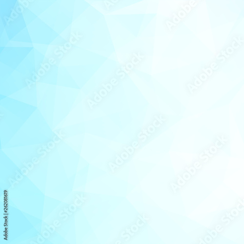 Geometric pattern, polygon triangles vector background in blue, white tones. Illustration pattern