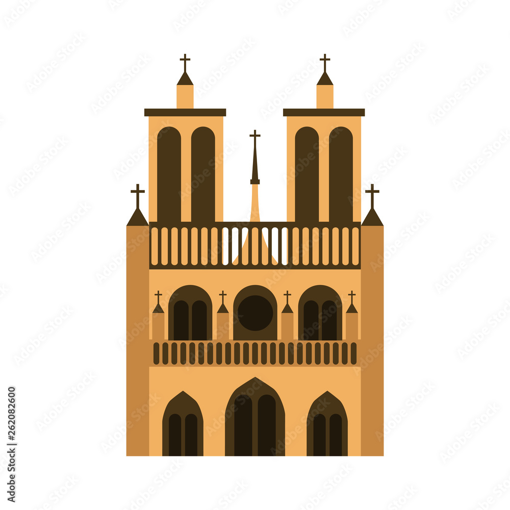 Obraz premium cathedral notre dame icon