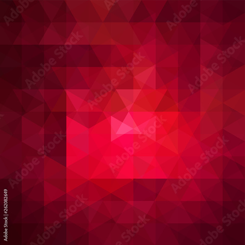Abstract red mosaic background. Triangle geometric background. Design elements. Vector illustration