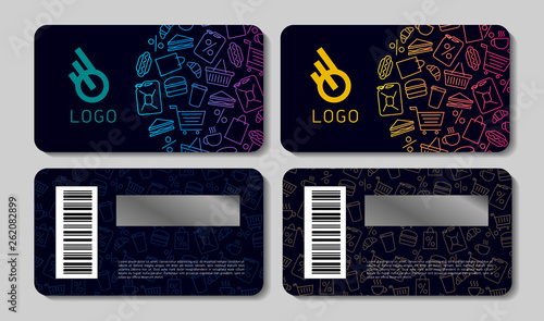 scratch cards templates for store with icon pattern