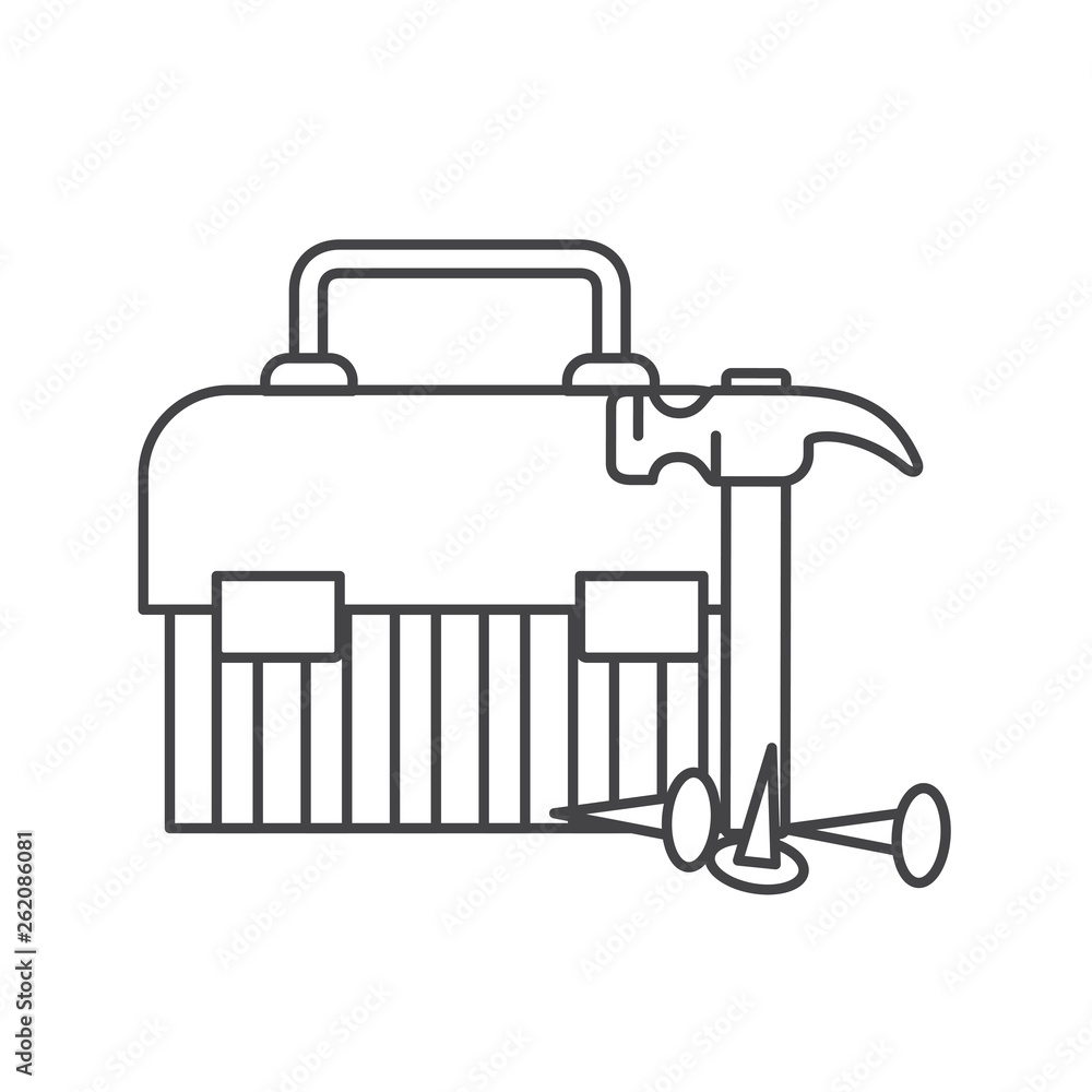 construction tool box isolated icon construction tool box isolated icon