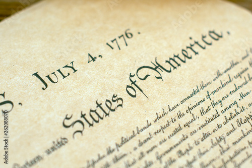an excerpt from the copy of the document in 1776 about America's independence
