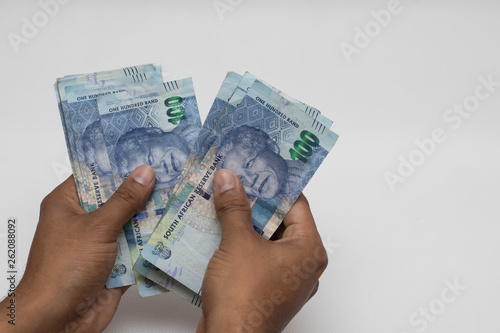 Counting money south african rands