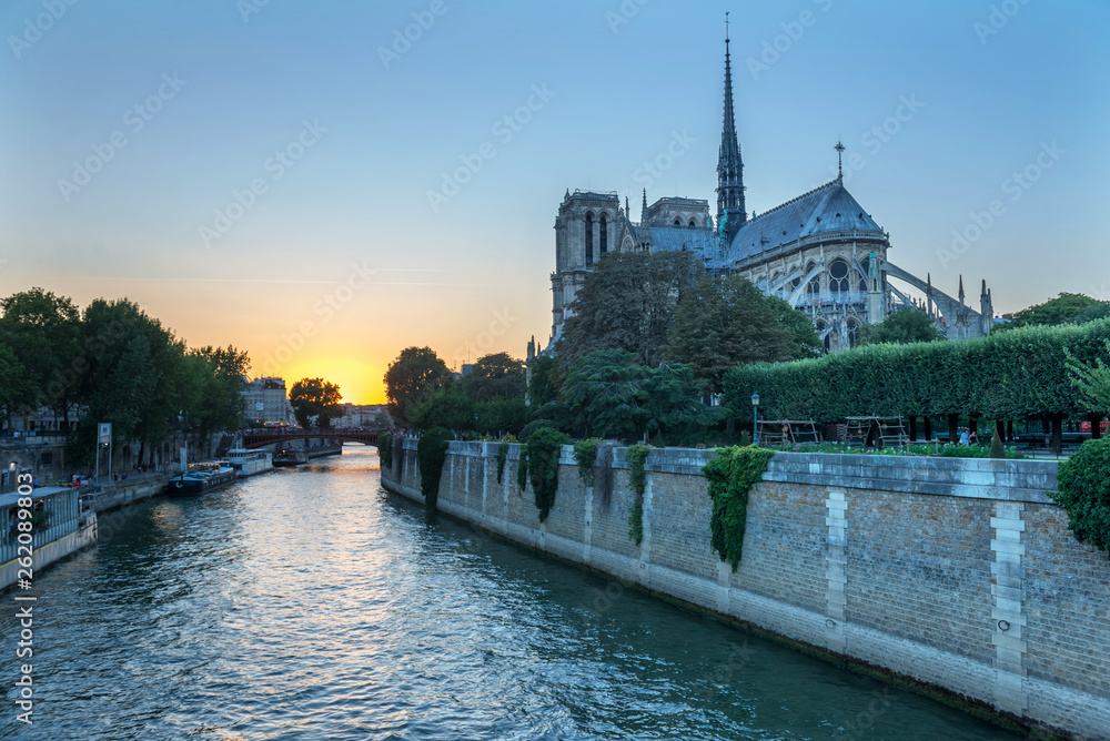 Notre Dame de Paris. Paris, France, on August 2, 2018.