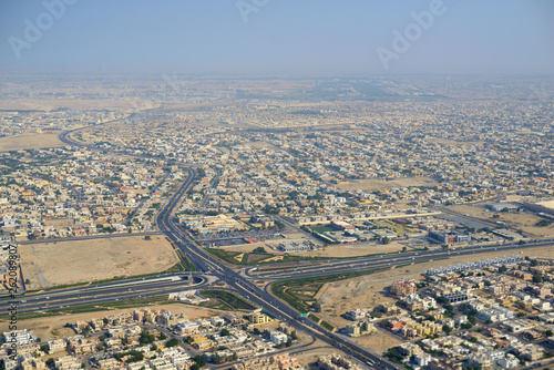 city in the desert, top view