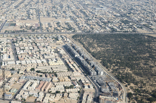 city in the desert, top view