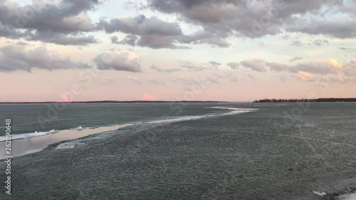 Lake Simcoe Toronto Ontario ice melting