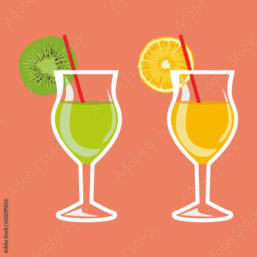 Vector illustration of cocktails