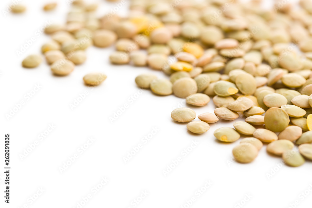 Uncooked dried lentil. Uncooked dried lentil.
