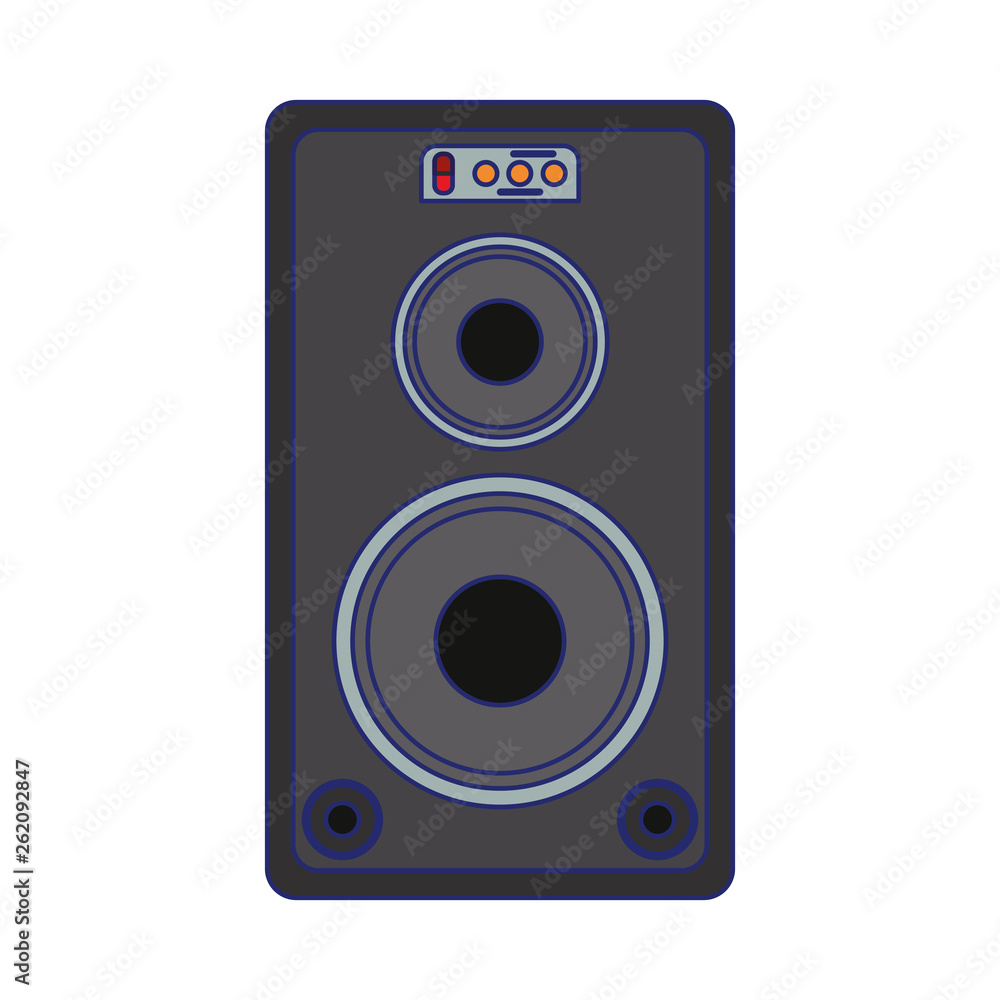 Party music speaker with bass blue lines Party music speaker with bass blue lines