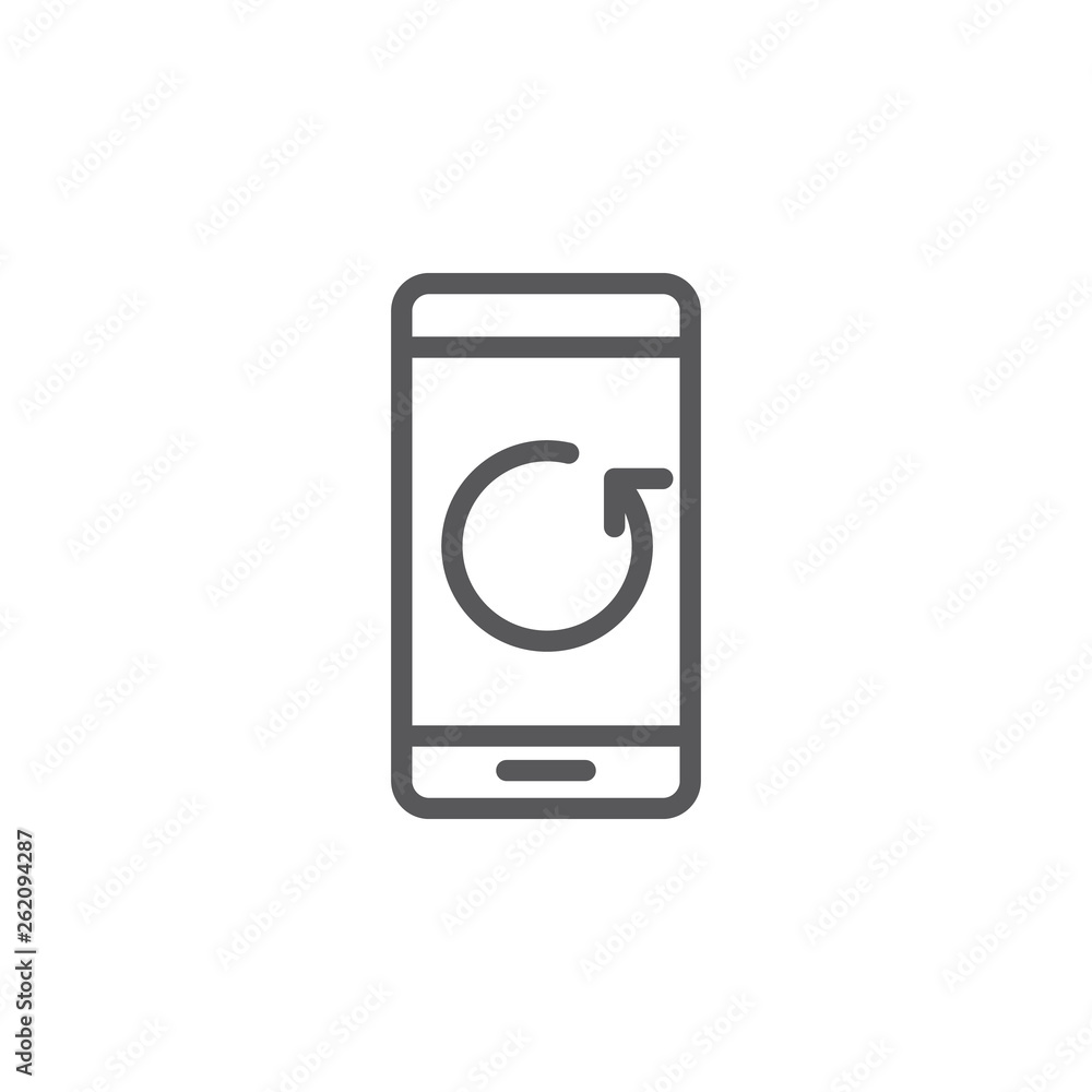 Mobile, restore vector icon. Element of phone for mobile concept and web apps illustration. Thin line icon for website design and development. Vector icon Mobile, restore vector icon. Element of phone for mobile concept and web apps illustration. Thin line icon for website design and development. Vector icon