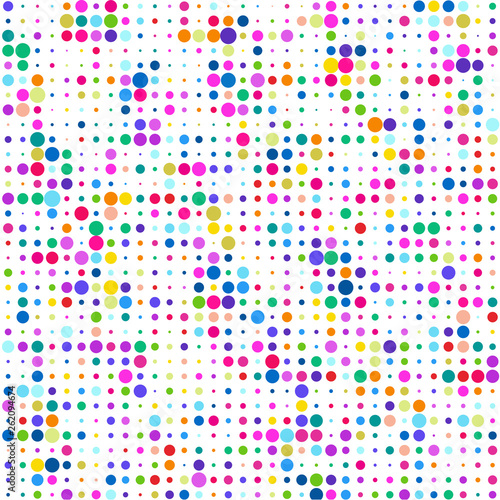 Multicolored circles on a white background 