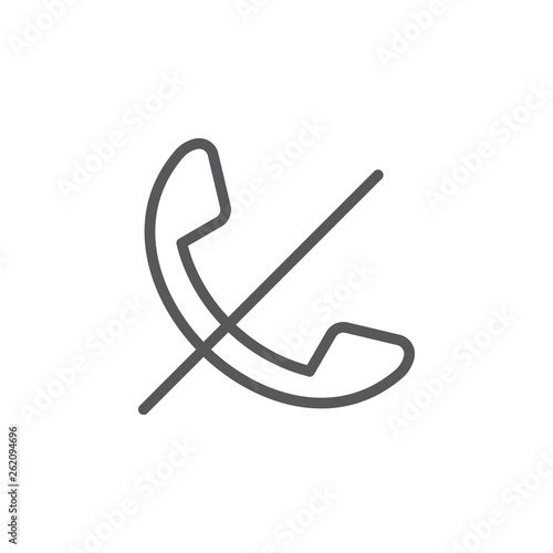 Call, deny, mobile vector icon. Element of phone for mobile concept and web apps illustration. Thin line icon for website design and development. Vector icon