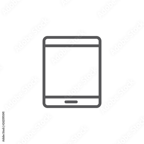 Device, tablet vector icon. Element of phone for mobile concept and web apps illustration. Thin line icon for website design and development. Vector icon