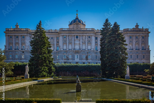 royal palace madrid spain and garden