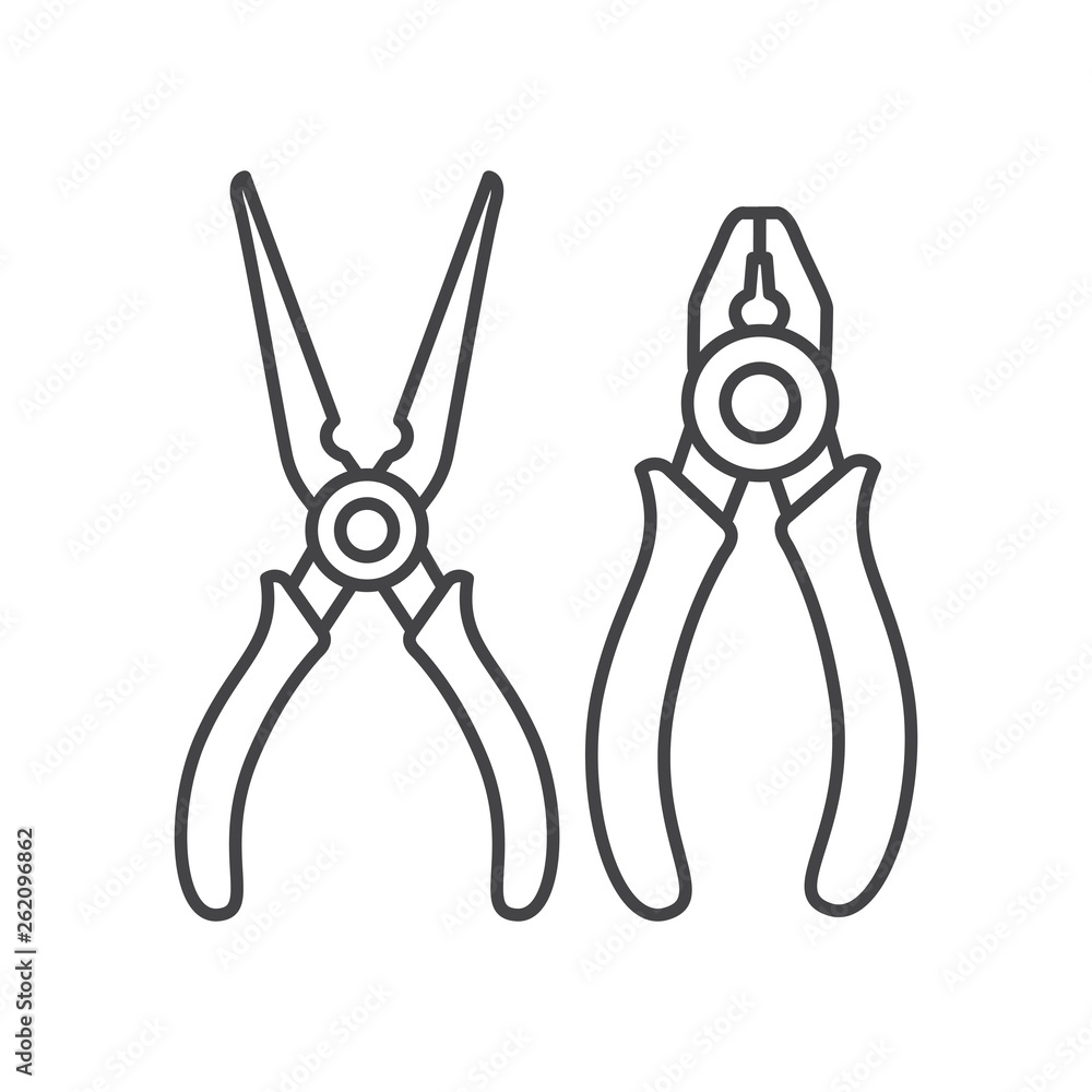 plier tool isolated icon plier tool isolated icon