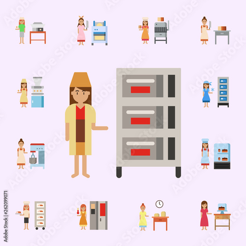 Multi deck, bakery color icon. Bakery icons universal set for web and mobile