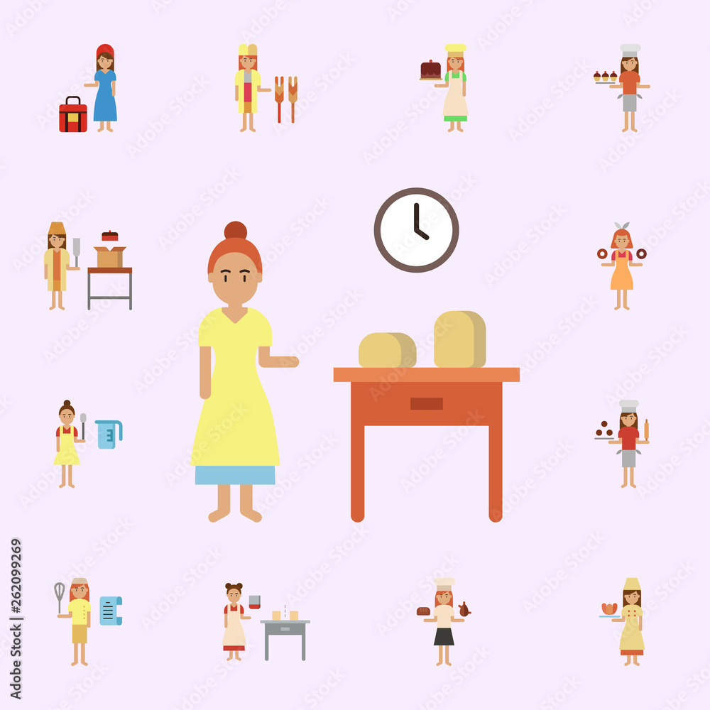dough proofing, bakery color icon. Bakery icons universal set for web and mobile dough proofing, bakery color icon. Bakery icons universal set for web and mobile
