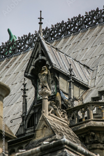 Notre Dame of Paris, France, roof fragement photo