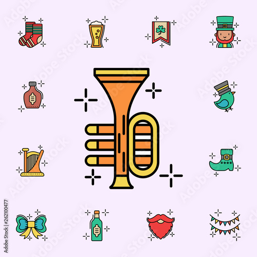 Trumpet, instrument icon. St.Patricks day icons universal set for web and mobile