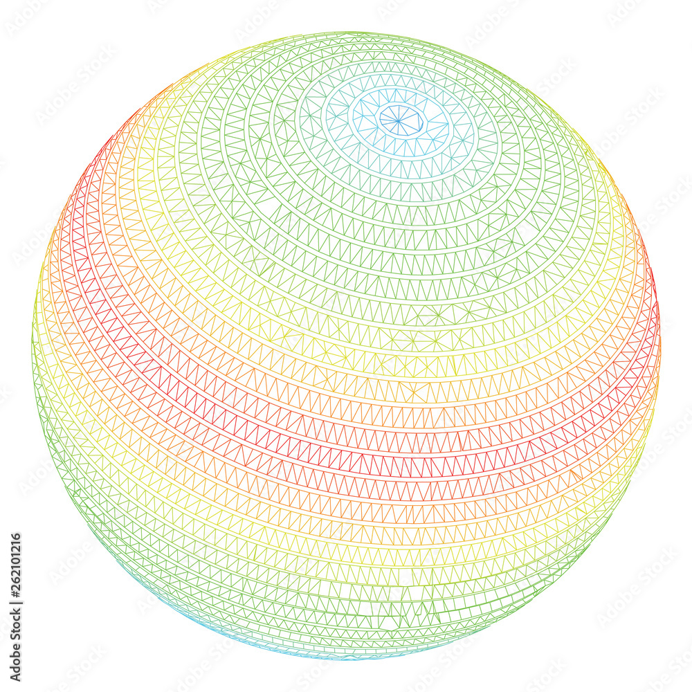 Mesh abstract sphere spectrum stripes polygonal icon illustration. Abstract mesh lines and dots form triangular abstract sphere spectrum stripes. Mesh abstract sphere spectrum stripes polygonal icon illustration. Abstract mesh lines and dots form triangular abstract sphere spectrum stripes.
