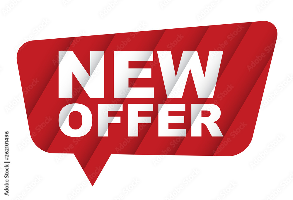 Fototapeta premium red vector banner new offer