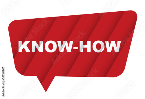 red vector banner know how